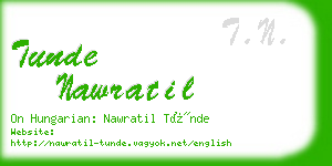 tunde nawratil business card